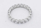 1.89cttw Lab Grown Diamond Eternity Band 14k White Gold 1.5g Size 5.5 Eb826porsa
