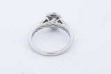 0.14cttw Diamond Ring In 14k White Gold 4.6 Grams Size 7 Eb0526worde