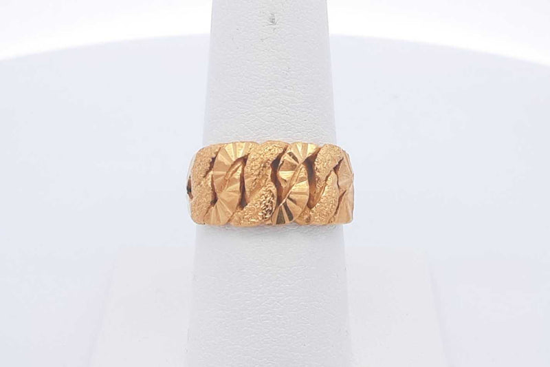 24k Yellow Gold Ring 11.2 Grams Size 7.5 Eb1124crxsa