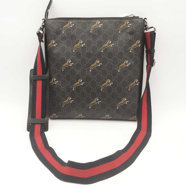 Gucci Supreme Monogram Bestiary Tigers Web Messenger Bag Sd0625orzsa