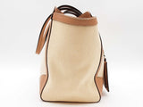 Gucci Swing Tote Bag Beige Canvas Brown Leather Sd0526rirde