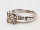 0.87 Cttw Natural Diamonds 14k White Gold 2.7g Ring Size 4.25 Do1125sxzde