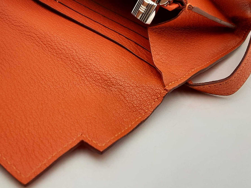 Hermes Kelly To Go Orange Wallet Fw1124pxzdu