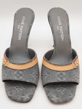 Louis Vuitton 6 Am Mule Gray Monogram Denim Heels Size Eu 40 Do0725wxzde