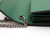 Gucci Dionysus Emerald Green Leather Chain Wallet Eb0526cxzde