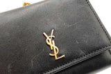 Yves Saint Laurent Mini Black Leather Crossbody Wallet Eb0326oxzdu