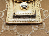 Gucci Timeless Gg Supreme Bronze & Gold Canvas Continental Wallet Fw0725crdu
