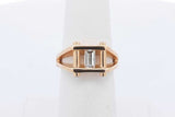 0.20ctw Emerald Cut Diamond Ring In 18k Yellow Gold 6.9 Grams Size 6 Eb0426rxzdu