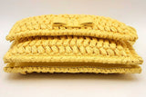 Salvatore Ferragamo Yellow Viva Crochet Shoulder Bag Eb1124lxzsa