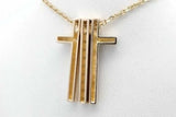 0.5cttw Diamond Split Cross Pendant Necklace 11.7 Grams 22 Inch Eb1026lxxzsa