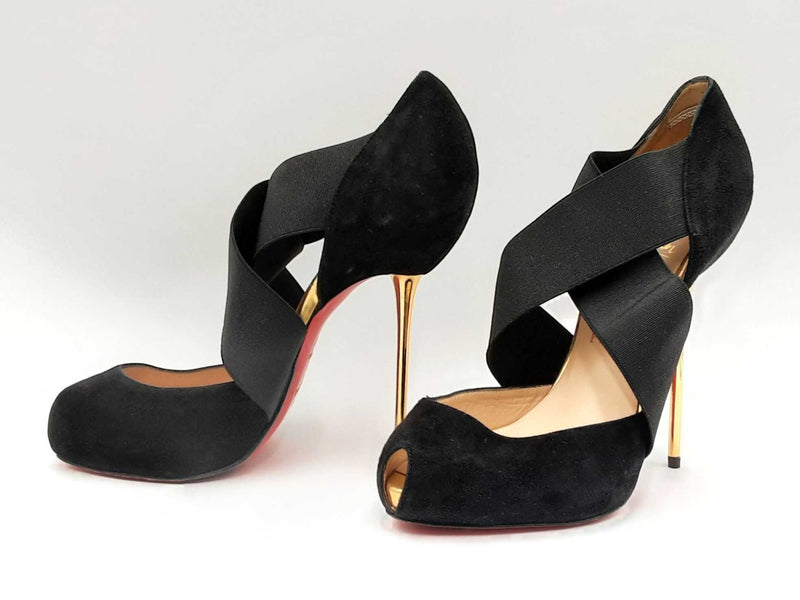 Christian Louboutin Royal Big Dorcet Black Suede Pumps Size Eu 36 Fw1224lxzdu