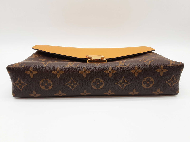 Louis Vuitton Pallas Saffron Yellow Leather Monogram Shoulder Bag Do0625llxzde