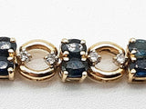Sapphires Diamonds 14k Two Tone Gold 14.8g Bracelet 6.75 In Do0326prrde