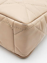 Christian Dior Small Soft Caro Bag In Beige Macrocannage Lambskin Fw0326srxdu