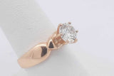 1.05ctw Diamond Solitaire Ring 14k Yellow Gold 6.2 Grams Size 7.25 Eb0325lsxzsa