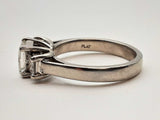 Approx 1.4 Ctw Diamonds 0.90 Platinum 7.6g Ring Size 6.75 Do1224oxzde