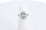 14k White Gold 1.53ctw Lab Grown Diamond Ring 3.4 Grams Size 4.25 Eb0624irxdu