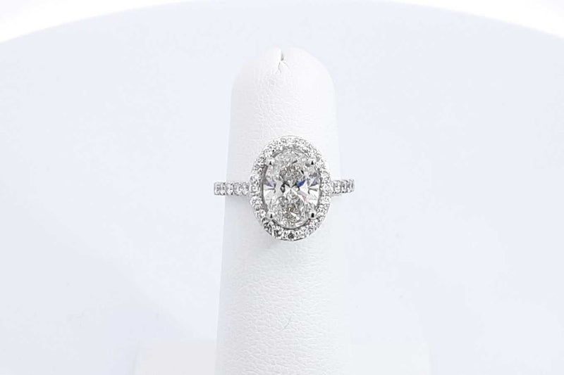 14k White Gold 1.53ctw Lab Grown Diamond Ring 3.4 Grams Size 4.25 Eb0624irxdu