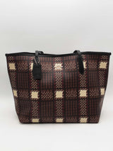 Coach Brushed Plaid City Tote Bag Eb0326wxsa