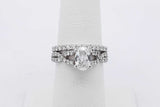 1.63cttw Diamond Wedding Set In 14k White Gold 4.7 Grams Size 6 Eb0826lxxzsa