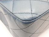 Chanel Medium Classic Double Flap Blue Quilted Leather Bag Do0825ixzxde