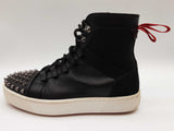 Christian Louboutin Smartic Black Leather Studded Boots Size Eu 44 Do0325wxzde