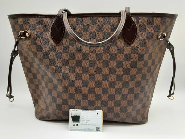 Louis Vuitton Neverfull Brown Damier Ebene Coated Canvas Tote Bag Do1224wrzde