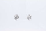 0.7cttw Diamond Stud Screwback Earrings In 14k White Gold 1.3 Grams Eb0526prxdu