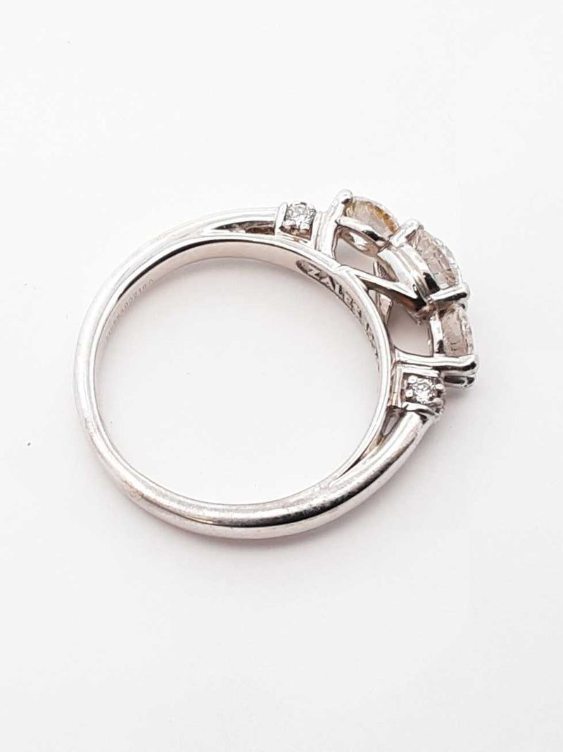 0.94 Cttw Diamond & 14k White Gold Ring With Cert 3.3 Grams Size 5 Fw0625rxzdu