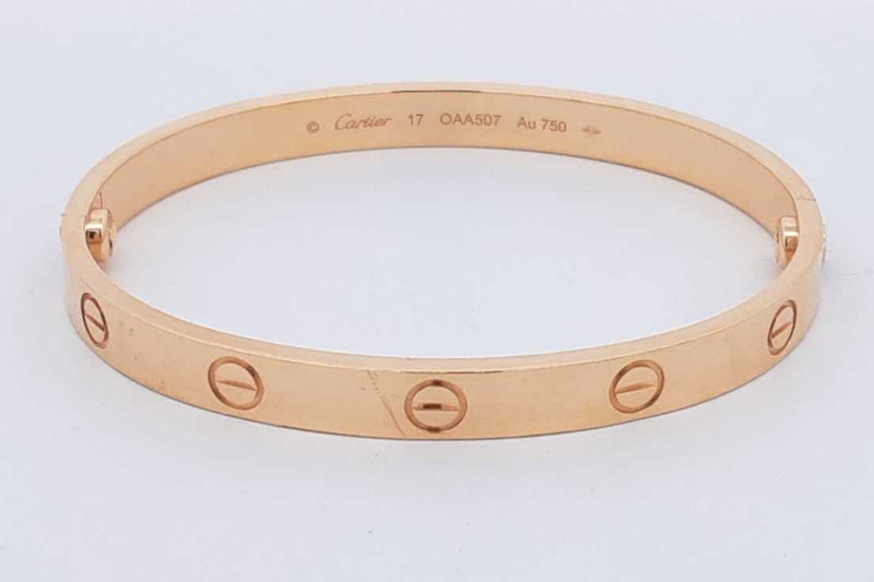 Cartier 18k Yellow Gold Love Bracelet 30.9 Grams Size 17 Eb0125wexzsa