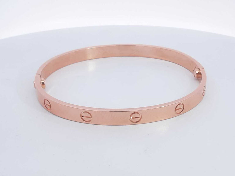18k Rose Gold 36 Grams Bangle Bracelet 7 In Aa0725lexzsa