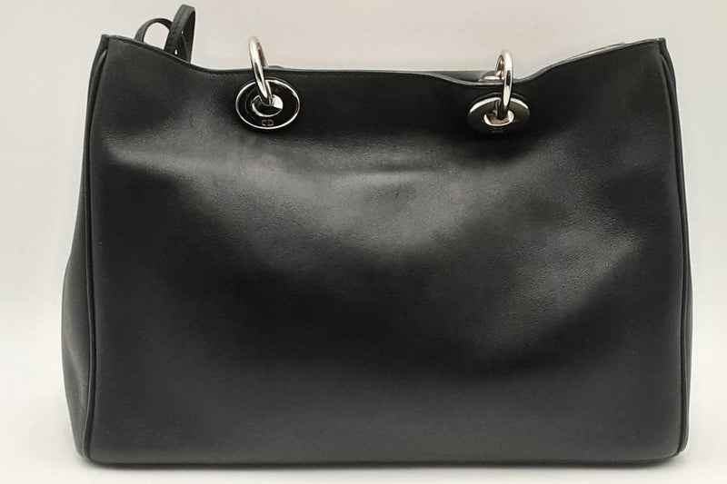 Christian Dior Diorissmo Black Leather Tote Bag Eb0425rxzsa