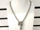 David Yurman Sterling Silver Diamond Quatrefoil Lariat Necklace 16.5 Inch Mk0726wzxmia