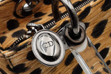 Christian Dior Leopard Print Canvas Lady Dior Top Handle Bag Eb0726exzsa