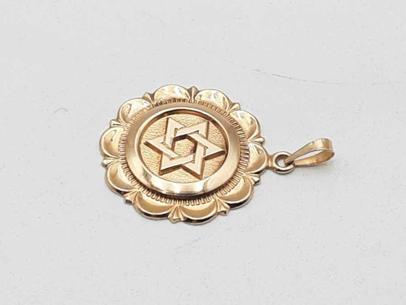 14k Yellow Gold 2.9 Grams Star Of David Pendant Aa0525lprsa