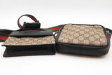 Gucci Double Pouch Gg Monogram Supreme Web Belt Bag Eb0926pxzde