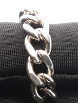 Gucci Chain Logo Ring In Sterling Silver & Black Enamel 8.4 Grams Size 22 / Us 10 Fw0626cxdu