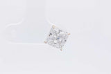 1.0ctw Princess Cut Diamond Stud Earring 14k Yellow Gold 0.8 Grams Eb0126rxzsa