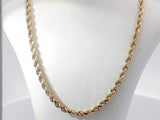 14k Yellow Gold 17.3 Grams Solid Rope Chain 21 Inches Aa0825irzsa