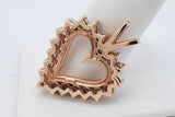 10k Yellow Gold Diamond Heart Shape Pendant 6.7 Grams Eb0526worsa
