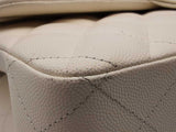 Chanel White Caviar Quilted Leather Double Flap Shoulder Bag Eb0126prxzsa