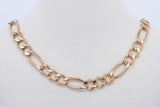 14k Yellow Gold Figaro Chain Necklace 11.3 Grams 18.5 Inch Eb0926erxde
