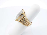 David Yurman Diamond & 18k Yellow Gold Wheaton Ring 16.2 Grams Size 5.75 Fw0726lorxdu