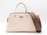 Coach Mini Lillie Carryall Handbag In Ivory Crossgrain Leather Fw0125oxdu