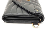 Louis Vuitton Black Leather Wave Long Wallet Eb1125oprdu