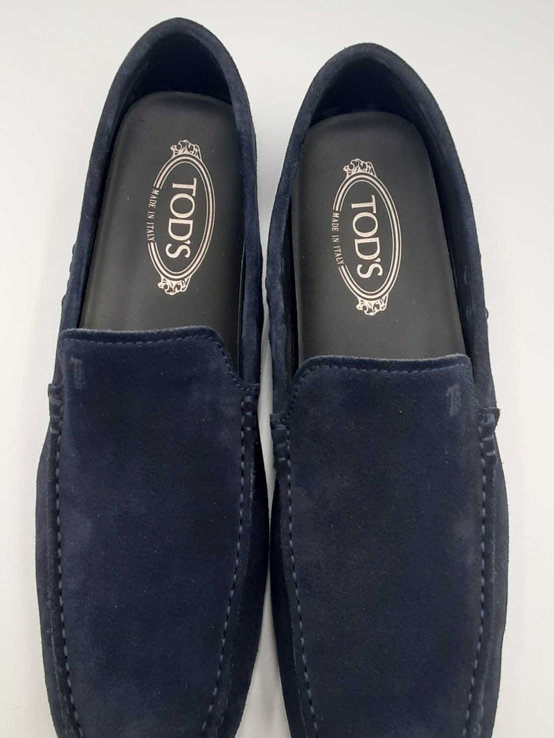 Tods Pantofola City Gommino Blue Suede Loafers Eb1023ixsa