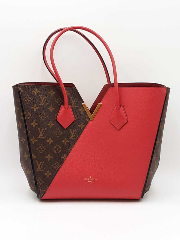 Louis Vuitton Kimono Tote Bag In Monogram Canvas & Cerise Leather Fw0625rzxdu