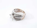 1.96 Cttw Diamond & 14k White Gold Bridal Set 8.5 Grams Size 7 Fw0724ozxzdu
