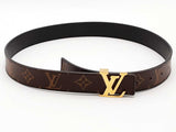 Louis Vuitton Small Initial Monogram Belt Brown Size 30 Aa0726orzsa