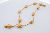 18k Yellow Gold Bracelet & Stud Drop Earrings 14.7 Grams Eb0325lxxzsa